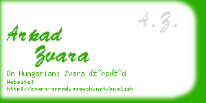 arpad zvara business card